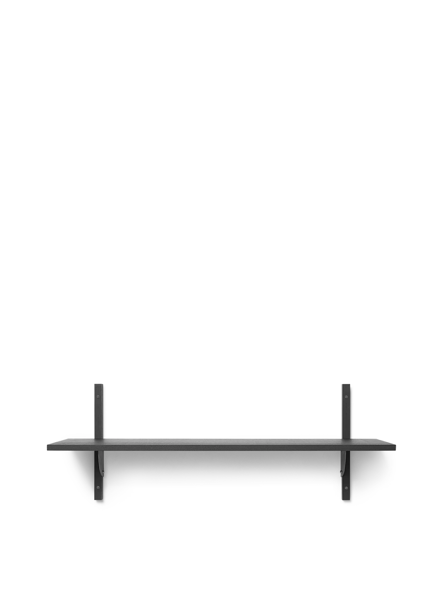 Sector Shelf - Single - Wide - Black Ash/Black Brass