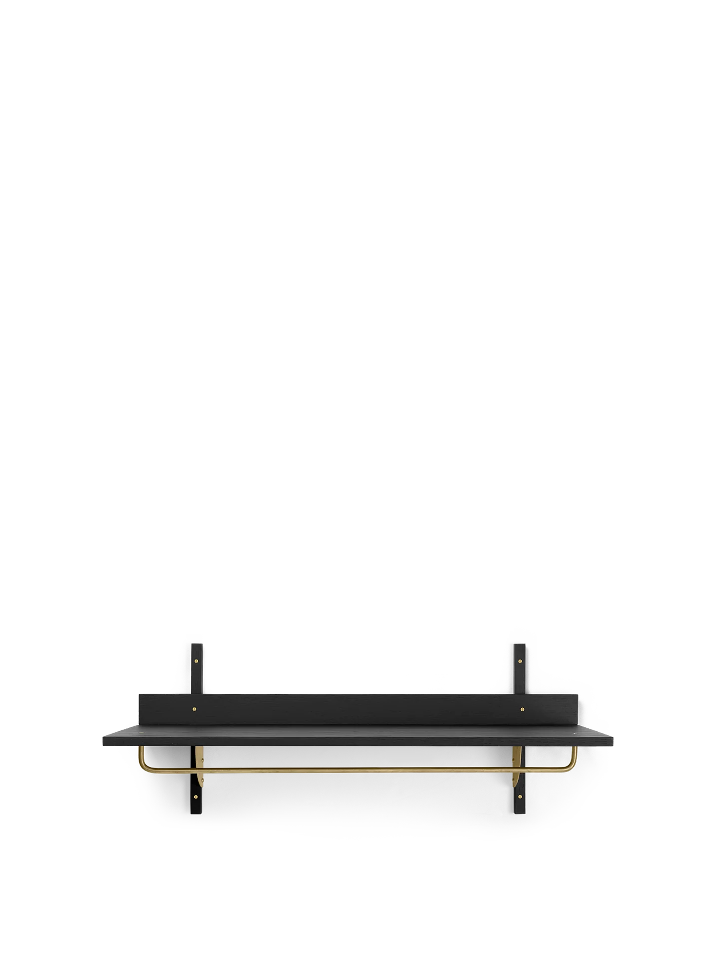 Sector Rack Shelf - Black Ash/Brass