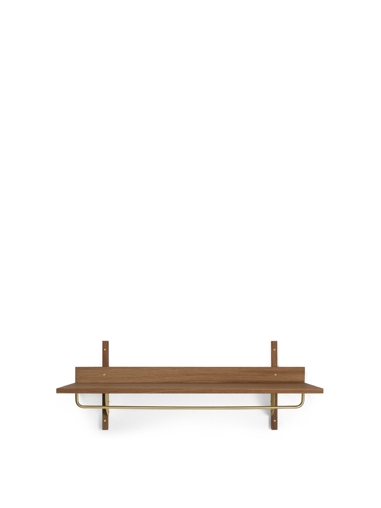 Sector Rack Shelf - Smoked Oak/Brass