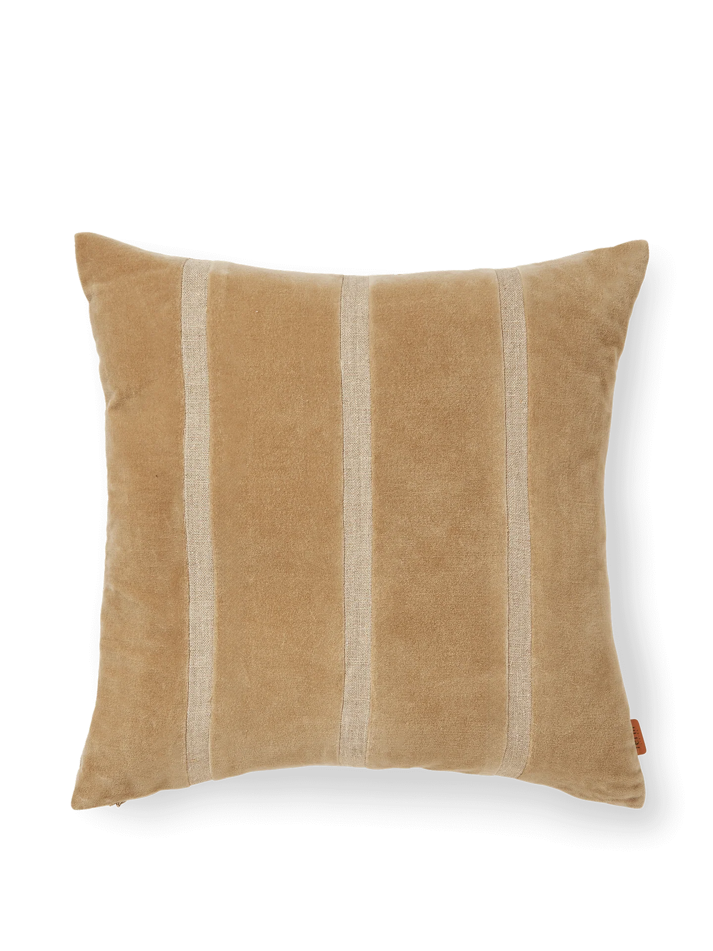 Senti Stripe Cushion - Dark Sand/Linen