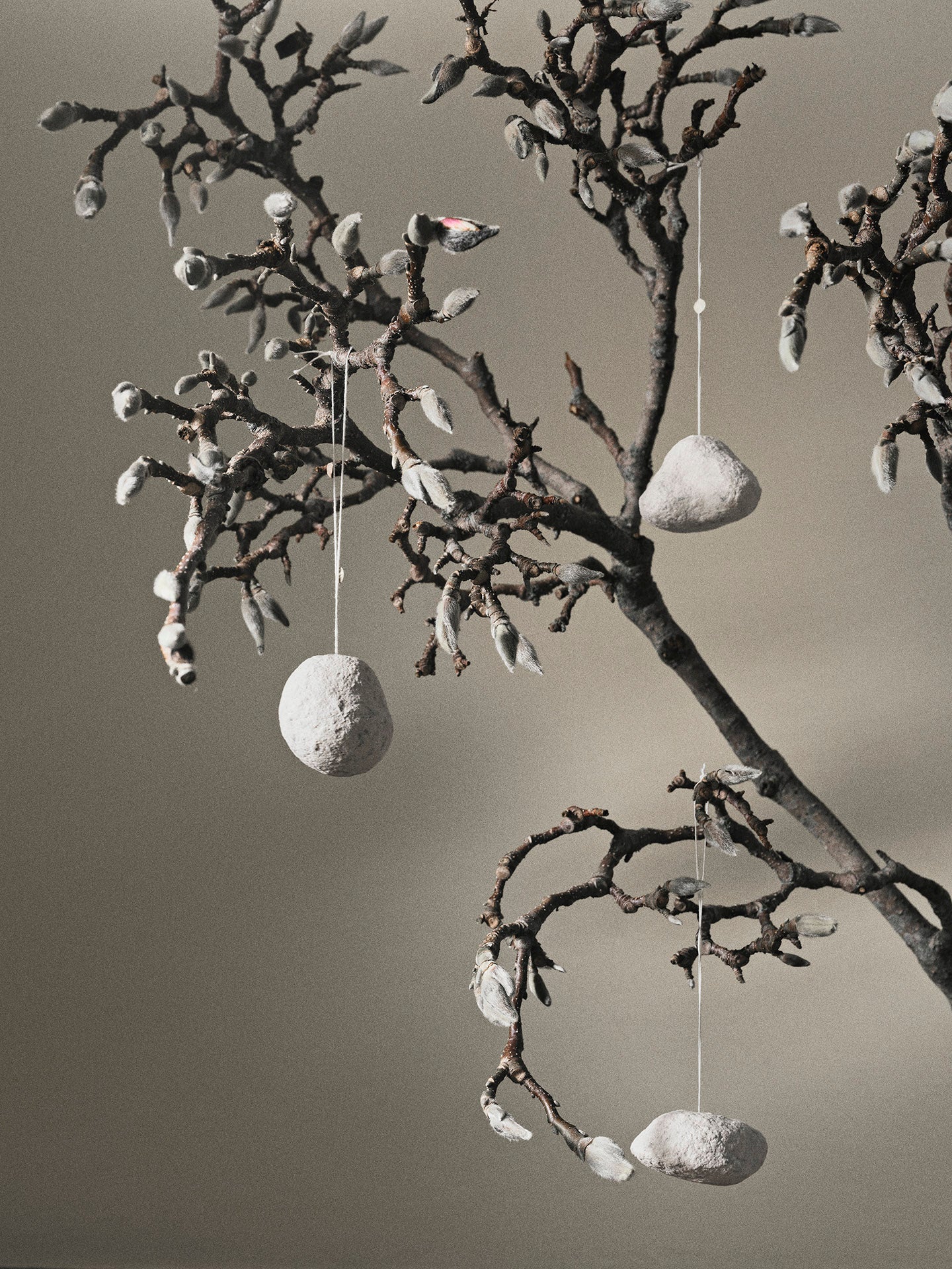 Snowball Ornaments - Set of 3 - White - Image 2