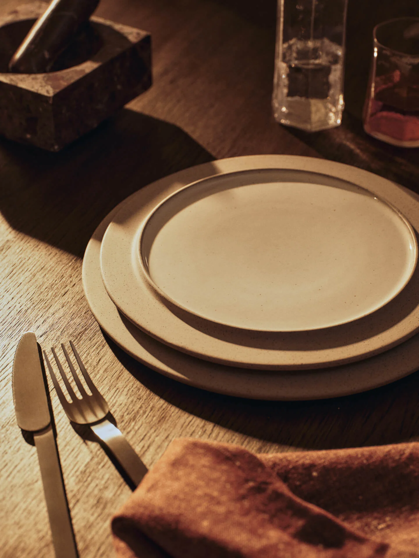 Sonae Side Plates - Ø25 - Set of 2 - Grey/White - Image 2