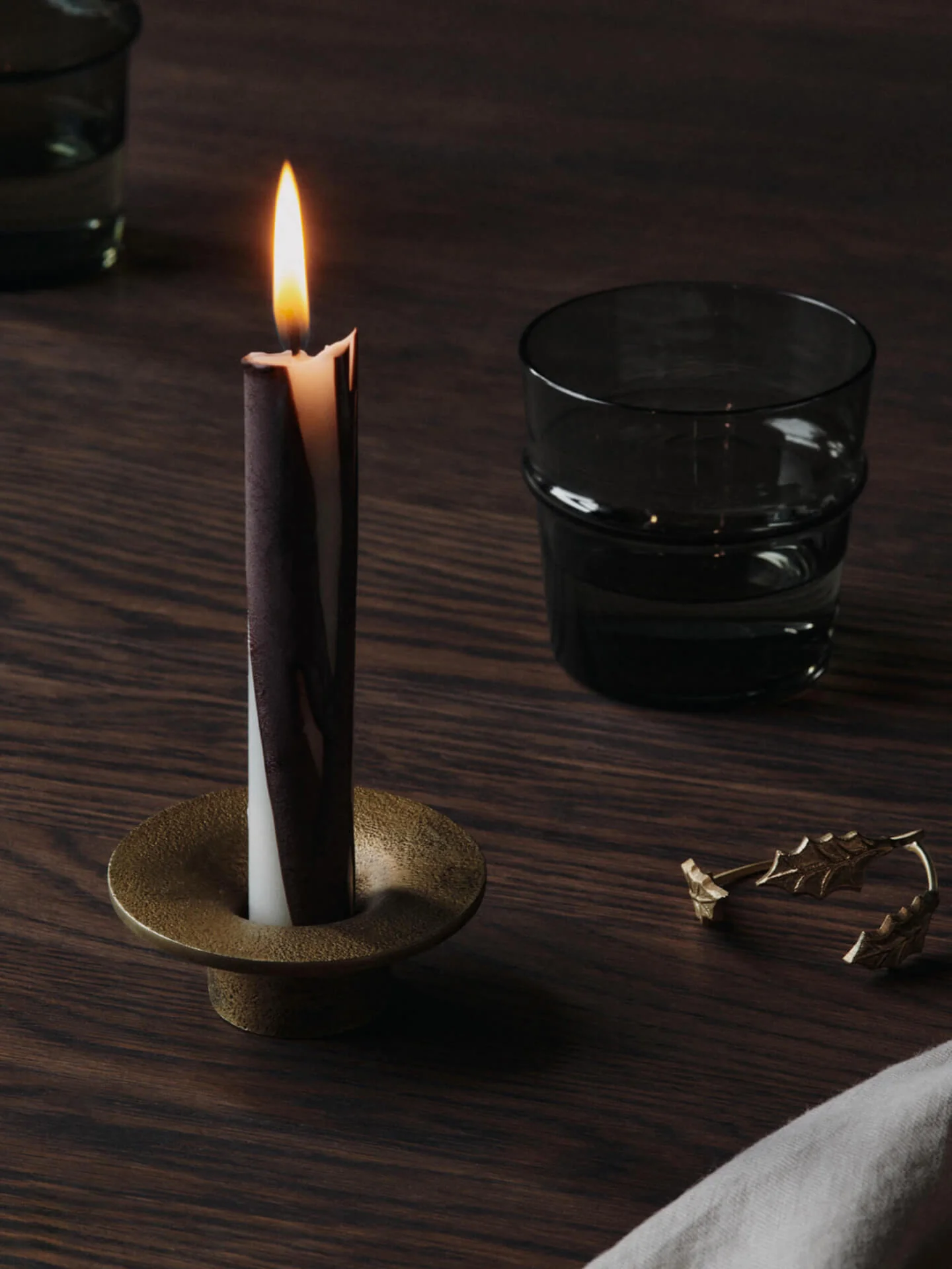 Soothe Candle Holder - Brass Finish - Image 3