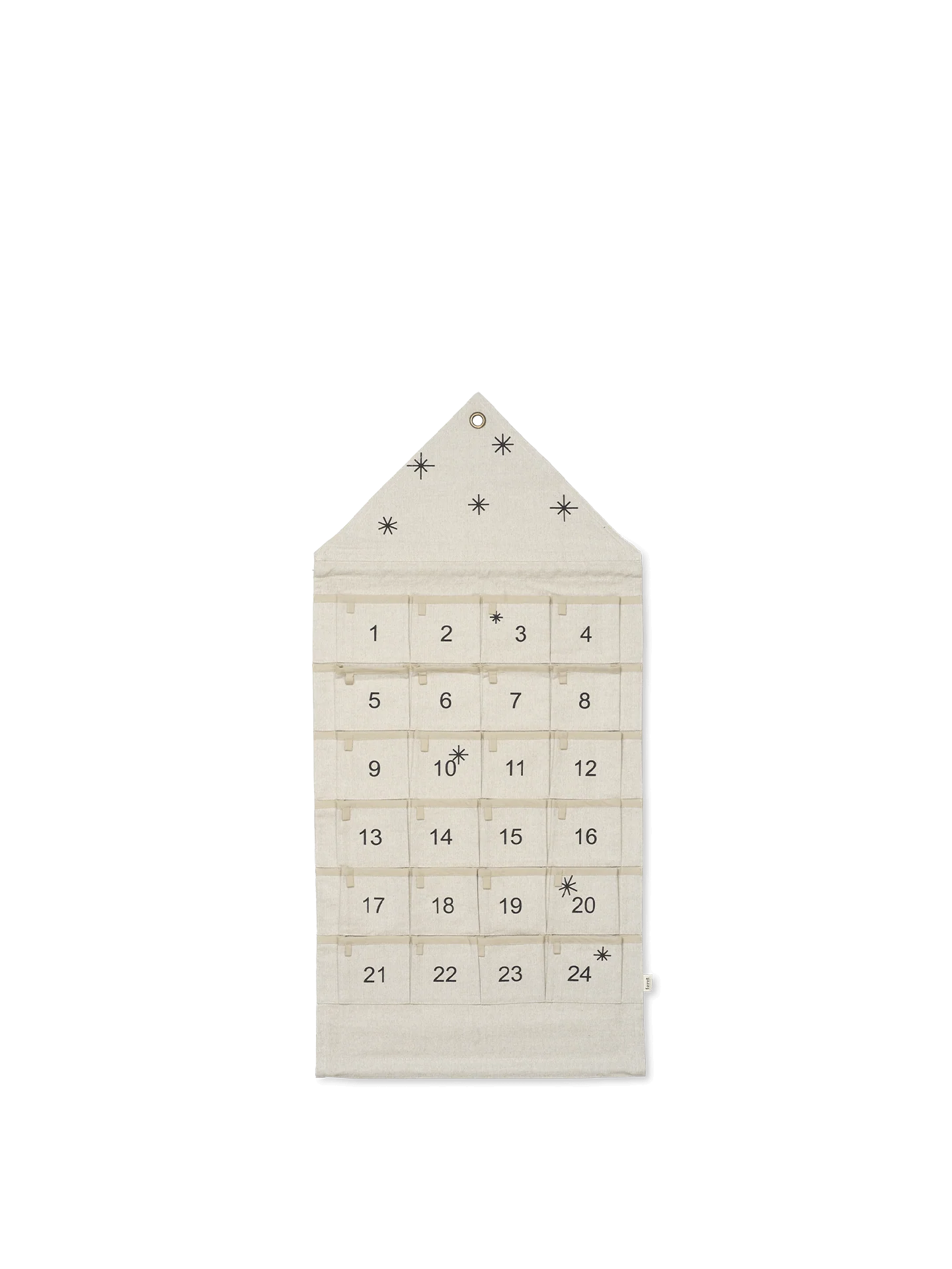 Star Christmas Calendar - Sand/Black