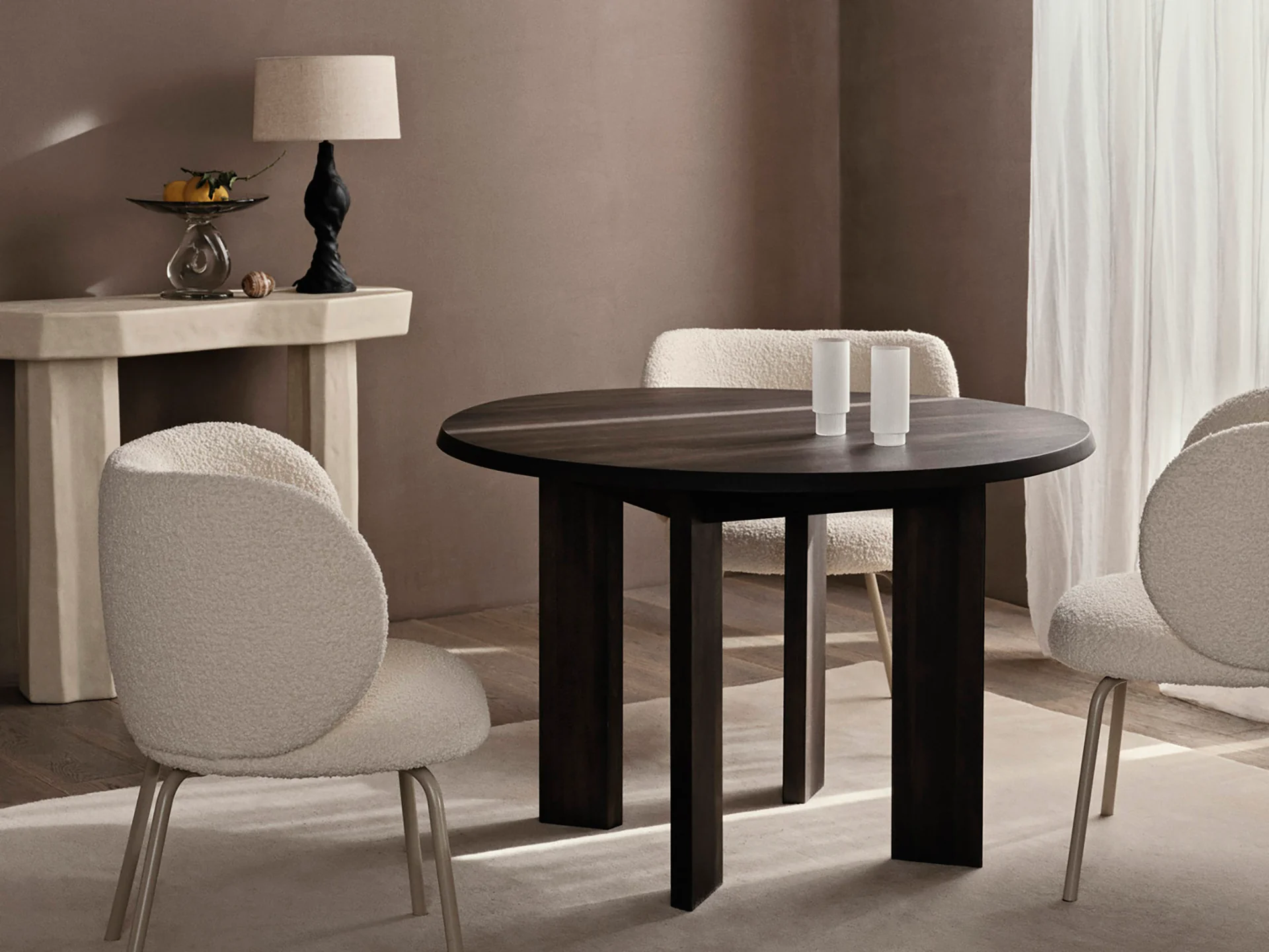 Tarn Dining Table - 115 - Dark Stained Beech - Image 2