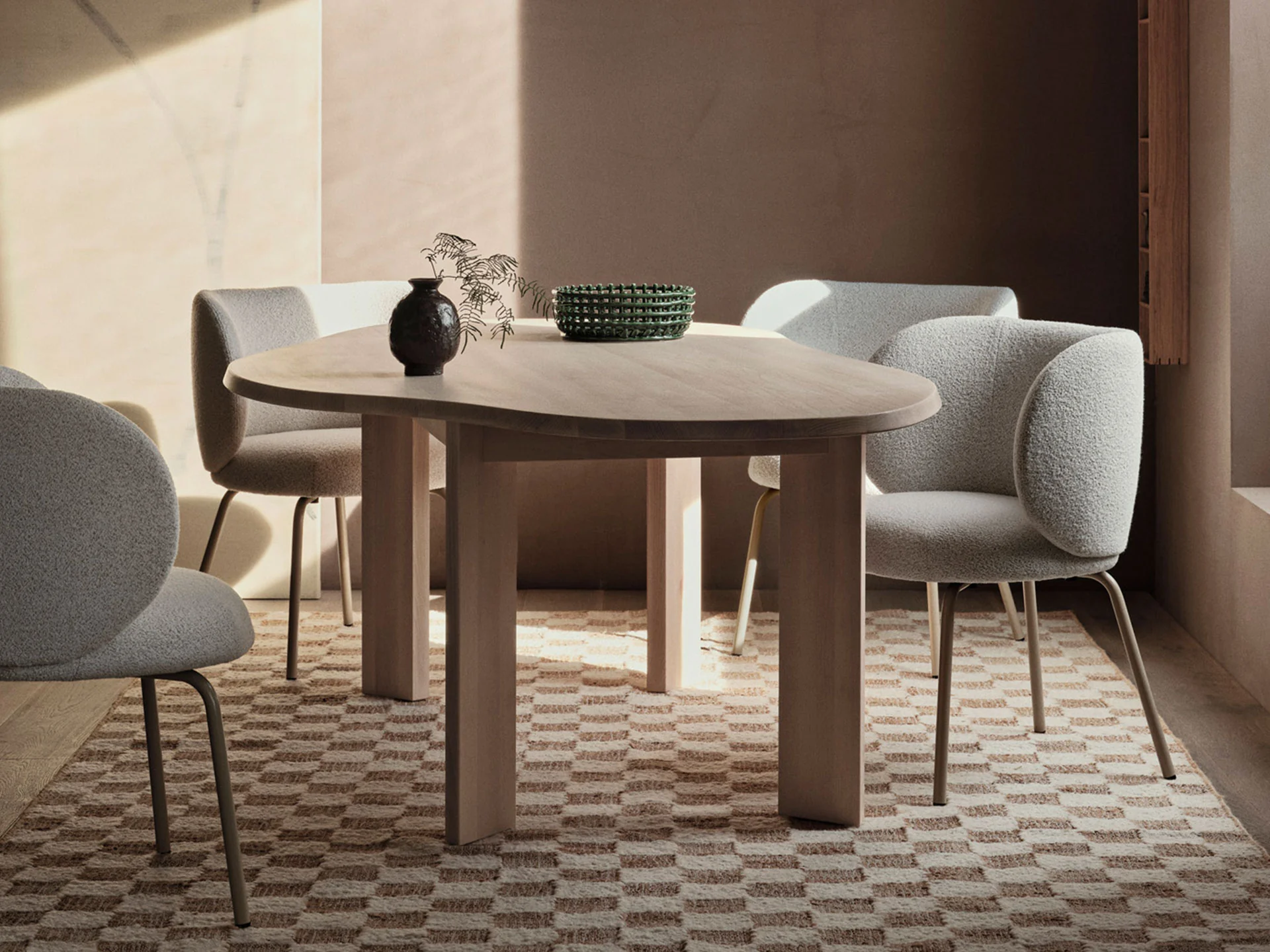 Tarn Dining Table - 220 - White Oiled Beech - Image 2