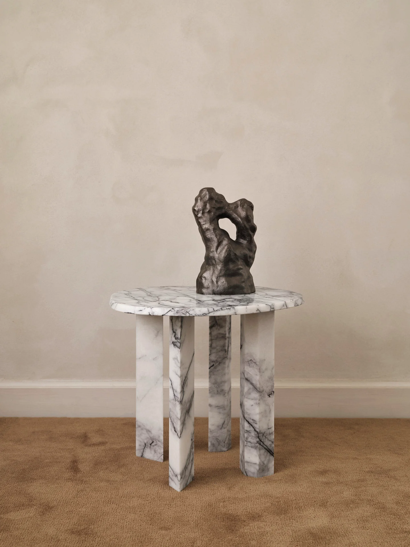 Taula Side Table - White/Charcoal - Image 3