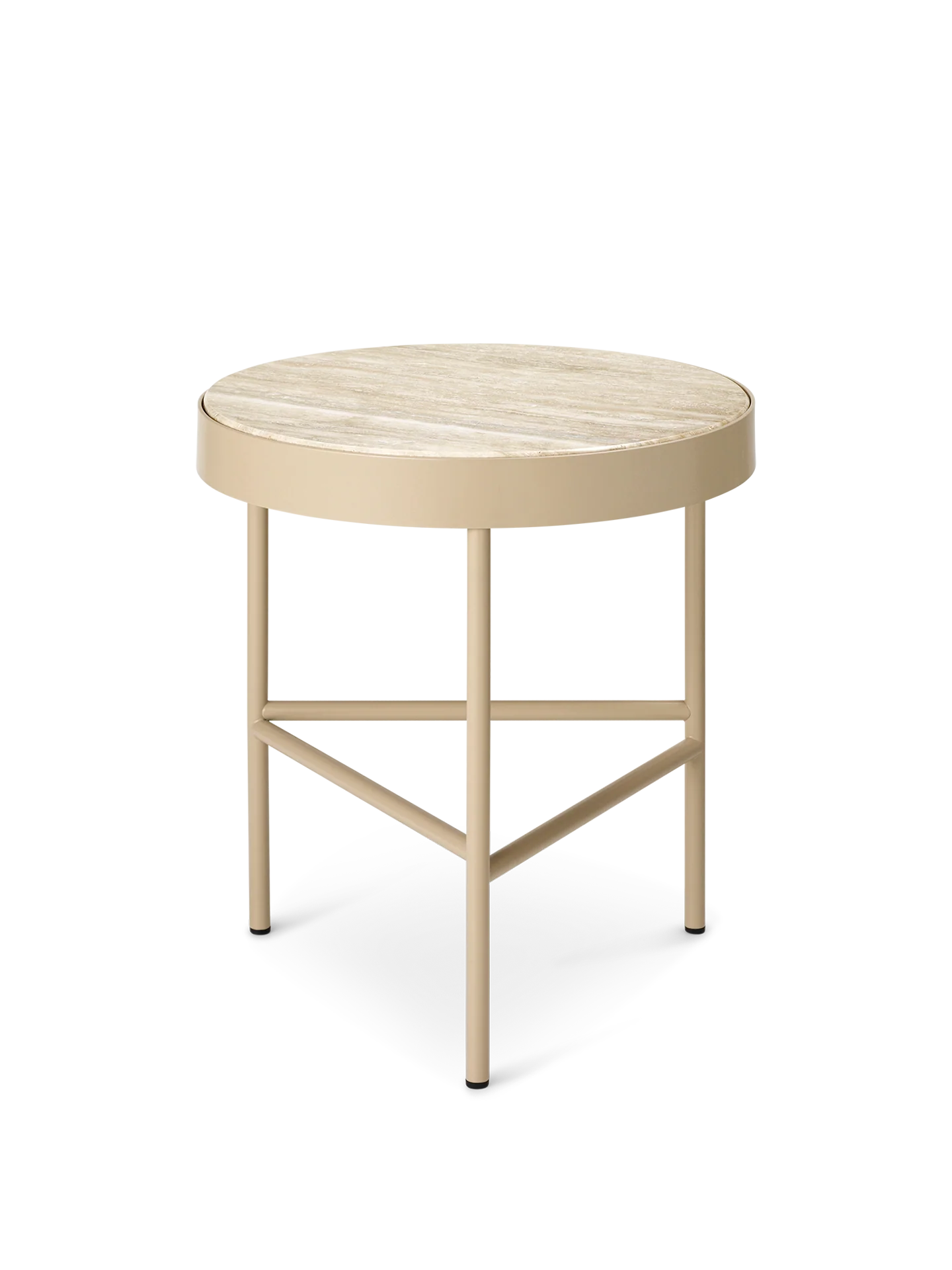 Travertine Table - Medium - Cashmere