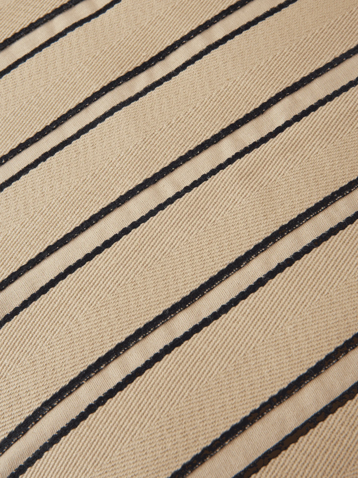 Twill Cushion - Cashmere/Black - Image 3