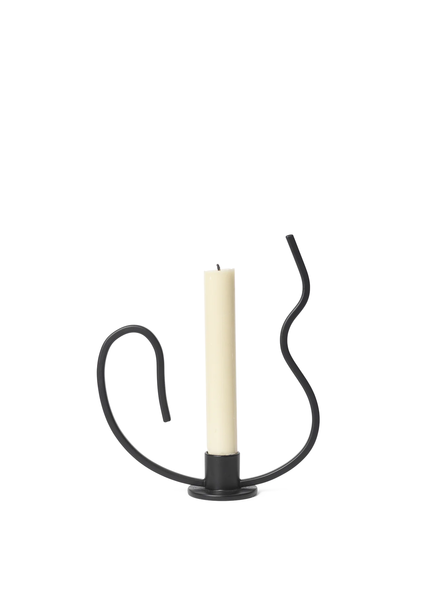 Valse Candle Holder - Low - Black
