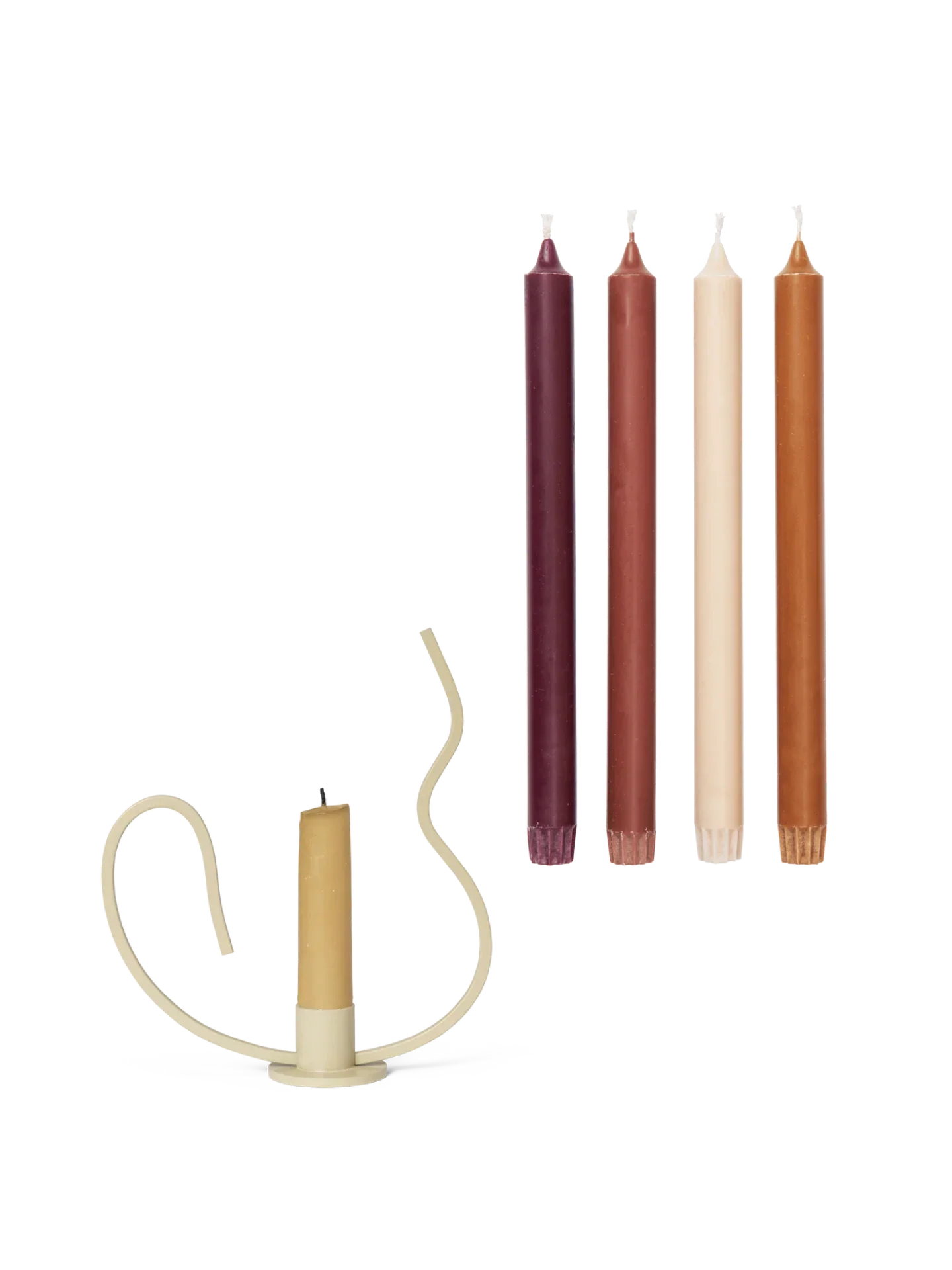 Valse Candle Holder - Low - Cashmere & Pure Candles - Set of 4 - Roseate Blend - Gift Set