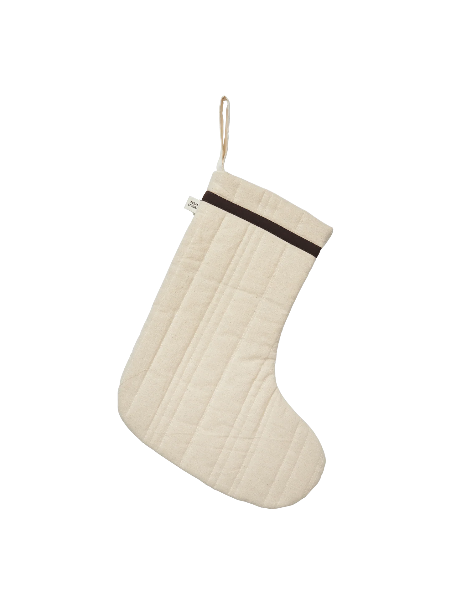 Vari Quilted Christmas Stocking - Cotton - Natural