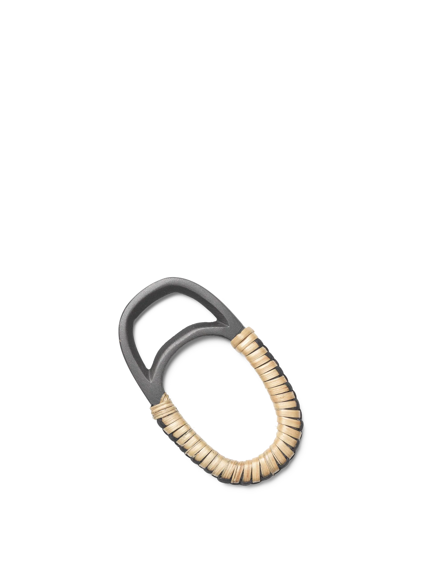 Weave Bottle Opener - Natural/Black Brass